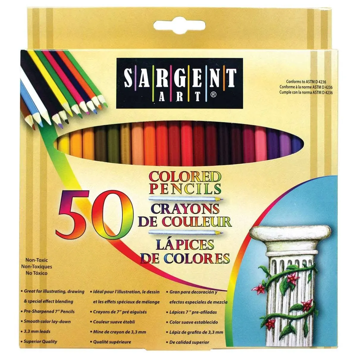 Sargent Art - 50 Count Colored Pencils, Size: 0050.000, Multicolor