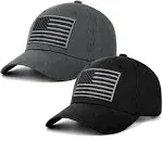 LCZTN 2 Pack American Flag Baseball Cap for Men Women,Low Profile USA Plain D...