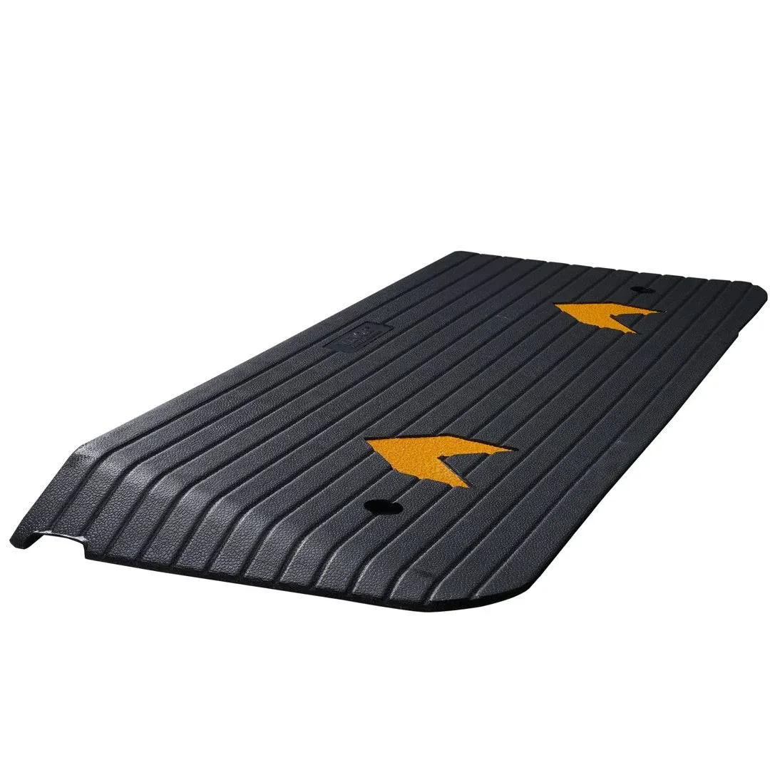 VEVOR Rubber Threshold Ramp for Doorway 1" Rise, Natural Wheelchair Ramp, 3069Lbs Load Capacity, Non-Slip Textured Surface Rubber Threshold Ramp for Wheelchair,Sweeping Robot,Scooter Black