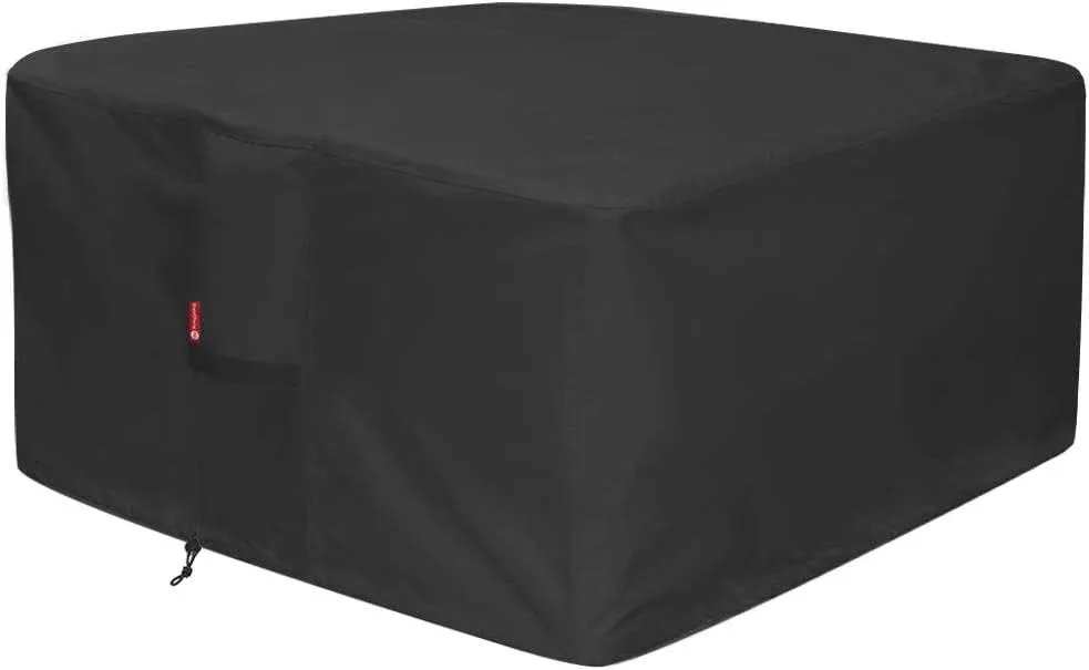 Sheechung Large 44&#039;&#039; Square Fire Pit Cover - Waterproof 600D Heavy Duty Square P