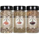 Newman's Own Seasonings, Everyday Variety Pack (Everything Bagel, Buon Gusto! Italian & Steak Seasonings), 3 Count - No MSG; Gluten Free; Kosher