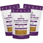 Aviate Keto Rice Orzo - Low Carb (3g Net) Lupini Rice/Pasta High Protein (18g) Gluten-Free Made with Lupin Flour Plant Based Vegan Keto-Friendly