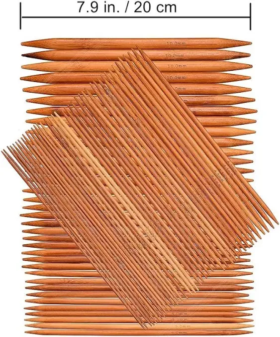 Knitting Needles Set, Exquiss 18 Pairs Bamboo Circular Random 