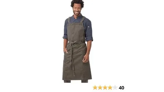 Chef Works Men&#039;s Denver Chefs Crossback Bib Apron