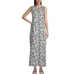 Lands' End Women's Cotton Jersey Sleeveless Swim Cover-up Maxi Dress