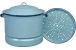 15-Quart Steamer Pot with Lid &amp; Trivet, Turquoise Blue.