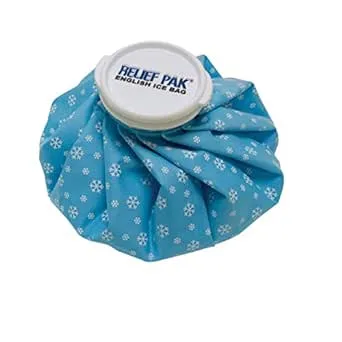 Relief Pak English-Style Ice Bag / Pack Cold Therapy to Reduce Swelling, Decrease Pain and Offer Cold Compression Relief from Bruises, Migraines, Aches, Swellings, Headaches and Fever, 9" Diameter