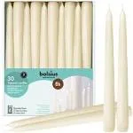 BOLSIUS 30 Count Household Ivory Taper Candles - 10 Inches - Premium European Quality - 8 Burn Hours - Bulk Pack Unscented Dripless and Smokeless Home Décor, Restaurant, Wedding, & Party Candlesticks