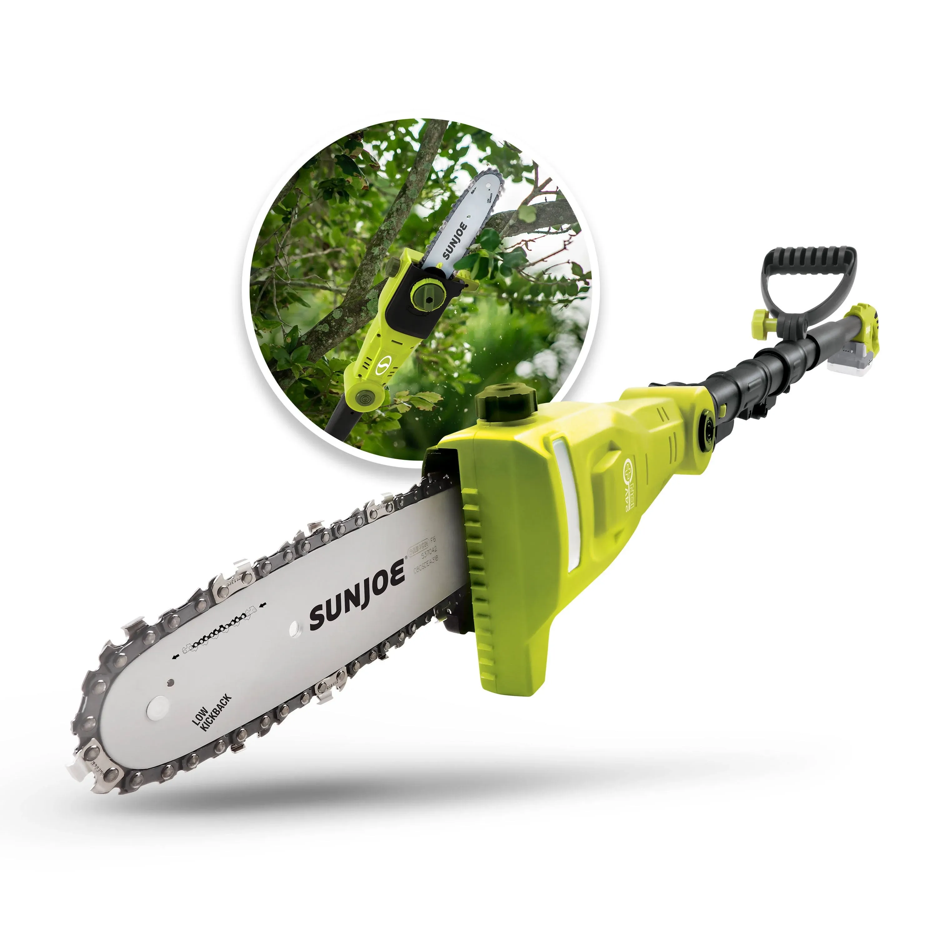 Sun Joe 24V-PS8-CT 24-Volt IONMAX Cordless Telescoping Pole Chainsaw | Tool Only