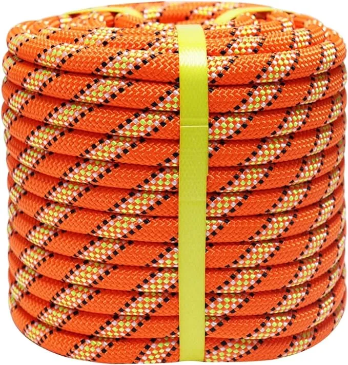 Arborist Rope Climbing Rope Swing for Tree(1/2in x 100ft) Logging Rope 48 Strands for Pull, Swing, Knot (Orange)