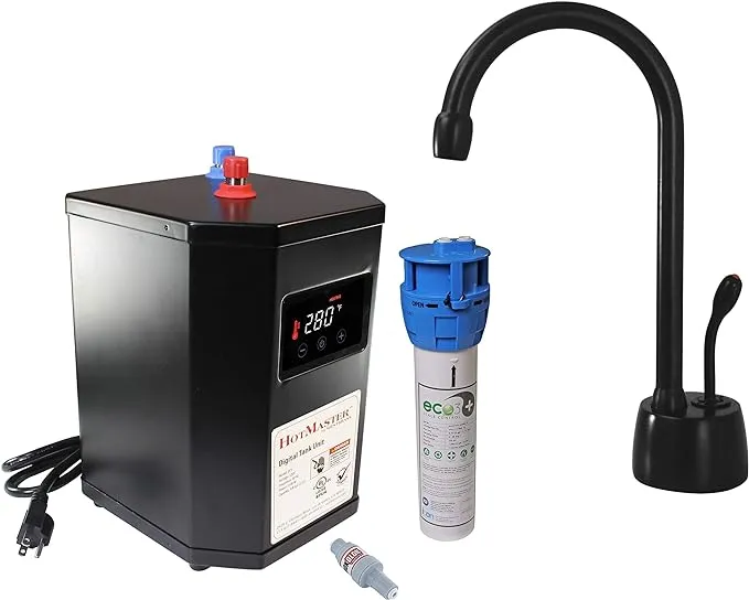 Westbrass 9 in. 1-Handle Hot Water Dispenser Faucet with HotMaster Digital Tank ...