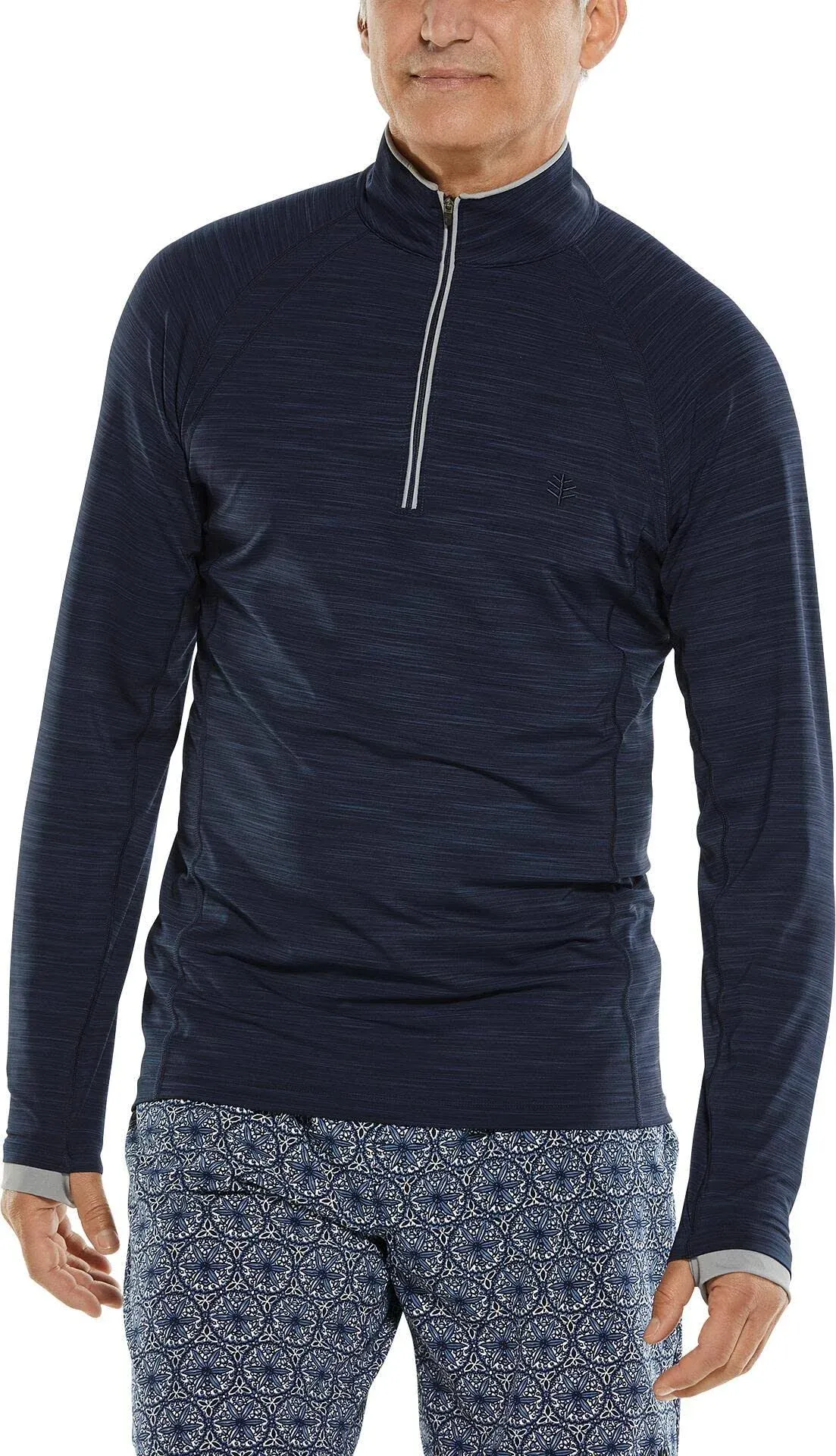 Men's Ultimate Half-Zip Rash Guard | Navy Line