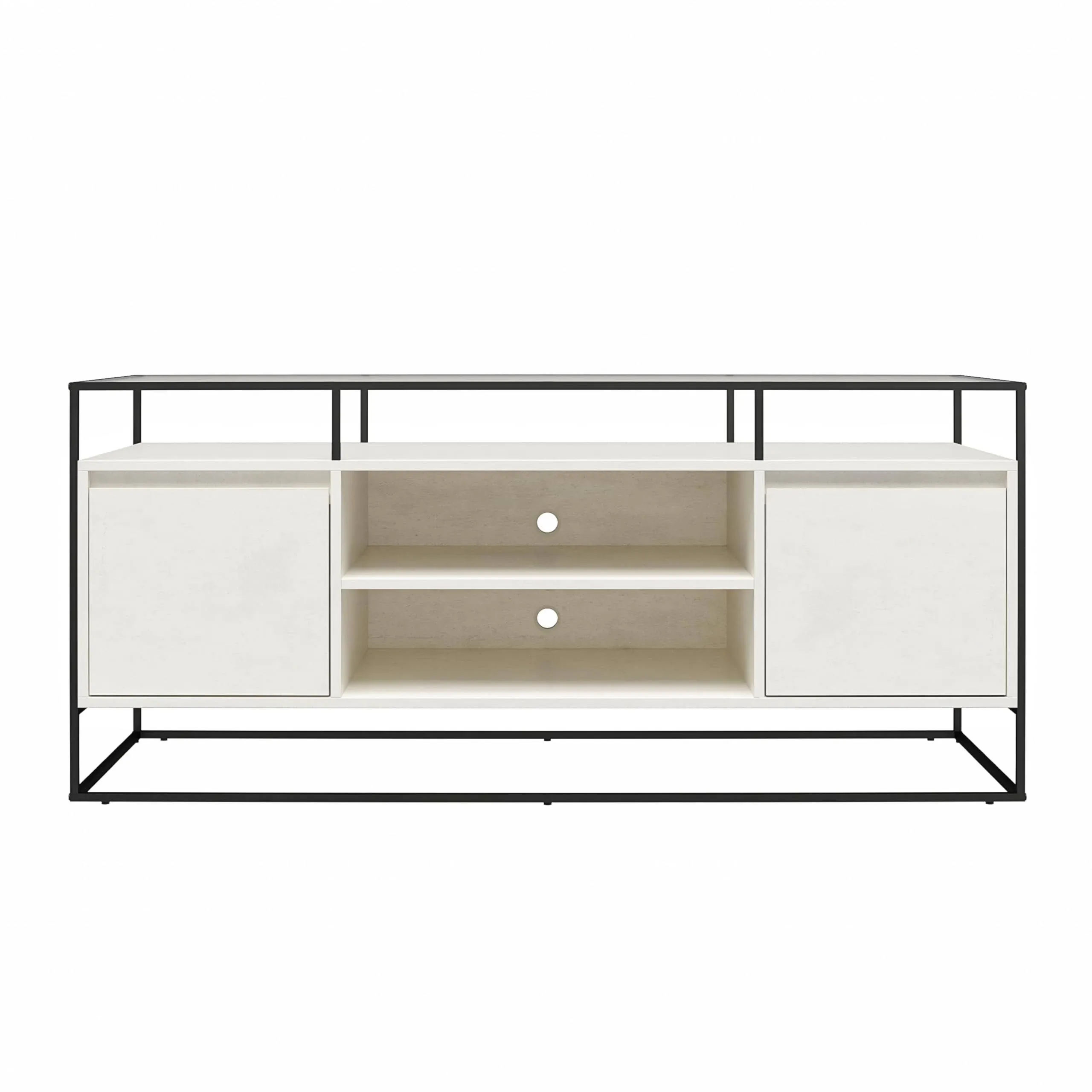 Ameriwood Home Camley Modern Media Console TV Stand for TVs up to 54", Plaster