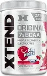 XTEND Original BCAA Powder Airheads Candy Flavor, 7g BCAA and 2.5g L-Glutamine, Sugar Free Post Workout Muscle Recovery Drink with Amino Acids for Men & Women, 30 Servings