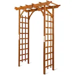 82.6" High x 63.4'' Wide Wooden Garden Arbor, Trellis Plants Support with Enduring Wood Use, Pergola for Garden Backyard, Lawn for Outdoor Garden Climbing Plants Wedding Arches Ceremony