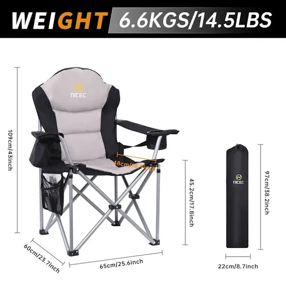 Heated Camping Chair Heated Chair Beach Chair Folding Chair Extra Wide  | eBay