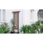 VITA Garden Trellis 72.87&#034; x 34.4&#034; Cedar Wood Climbing Plant Support Dark Brown