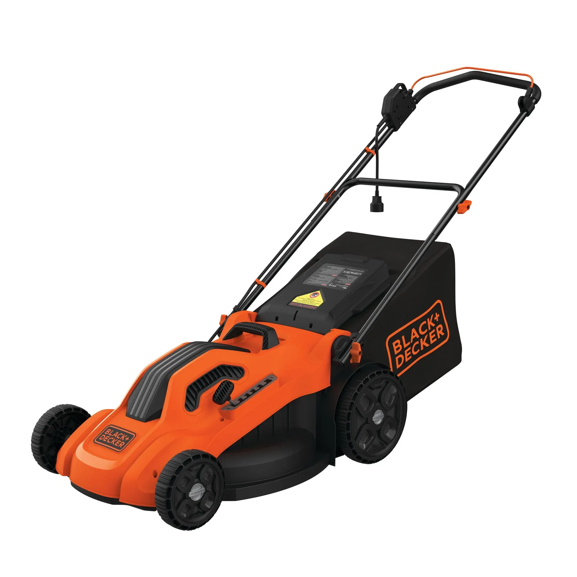 BLACK+DECKER Electric Lawn Mower, 13-Amp, Corded (BEMW213), 20", Orange