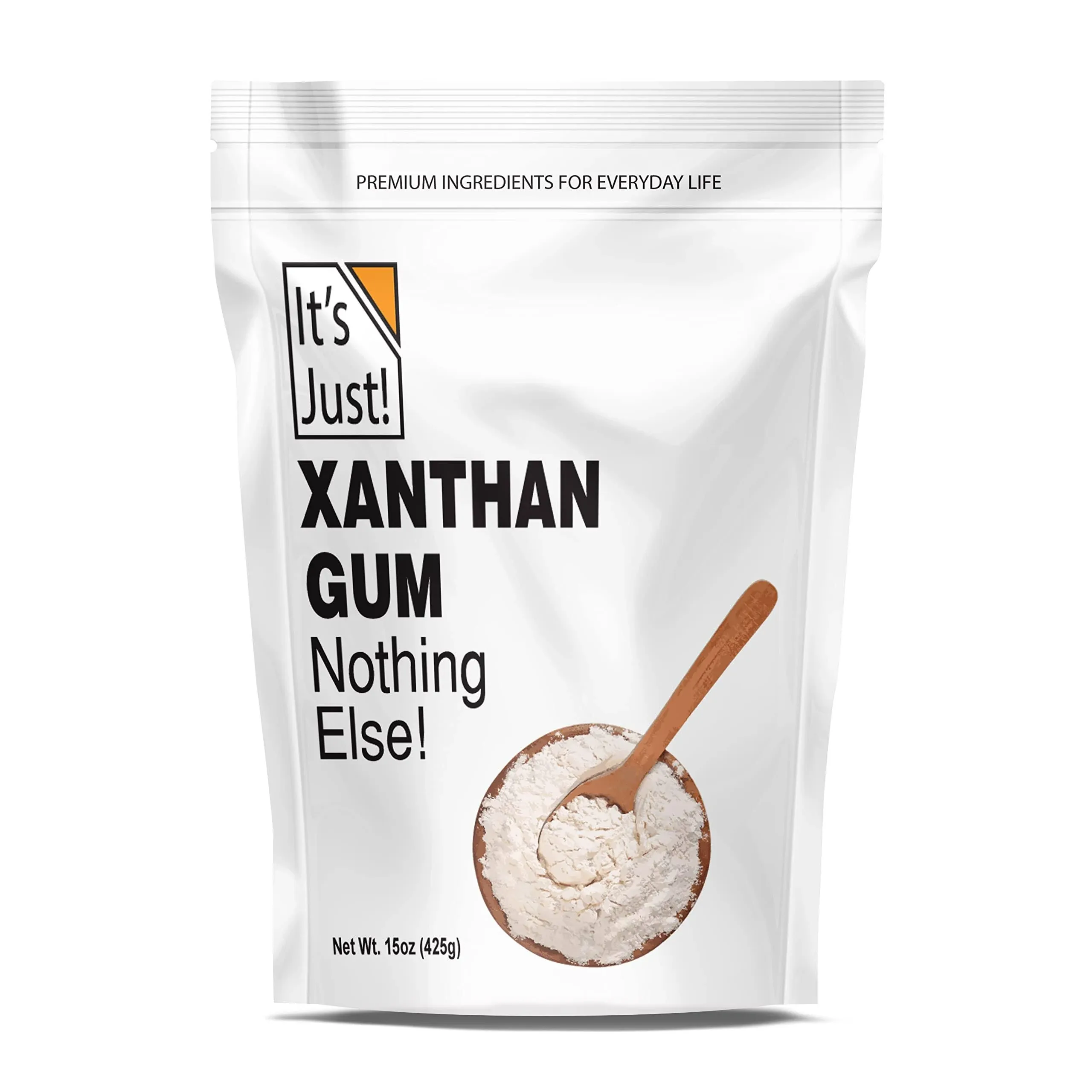 It's Just - Xanthan Gum 15oz Keto Baking Non-GMO Thickener for Sauces Soups Dressings Packaged in USA