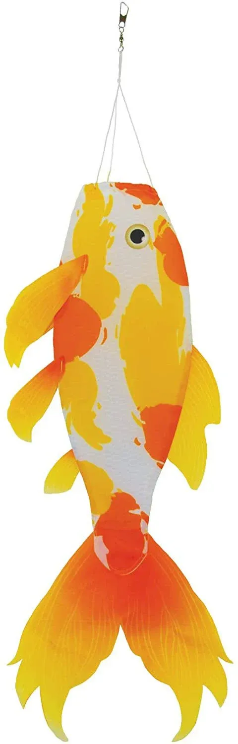 Realistic Yellow Koi 30" Fish Windsock