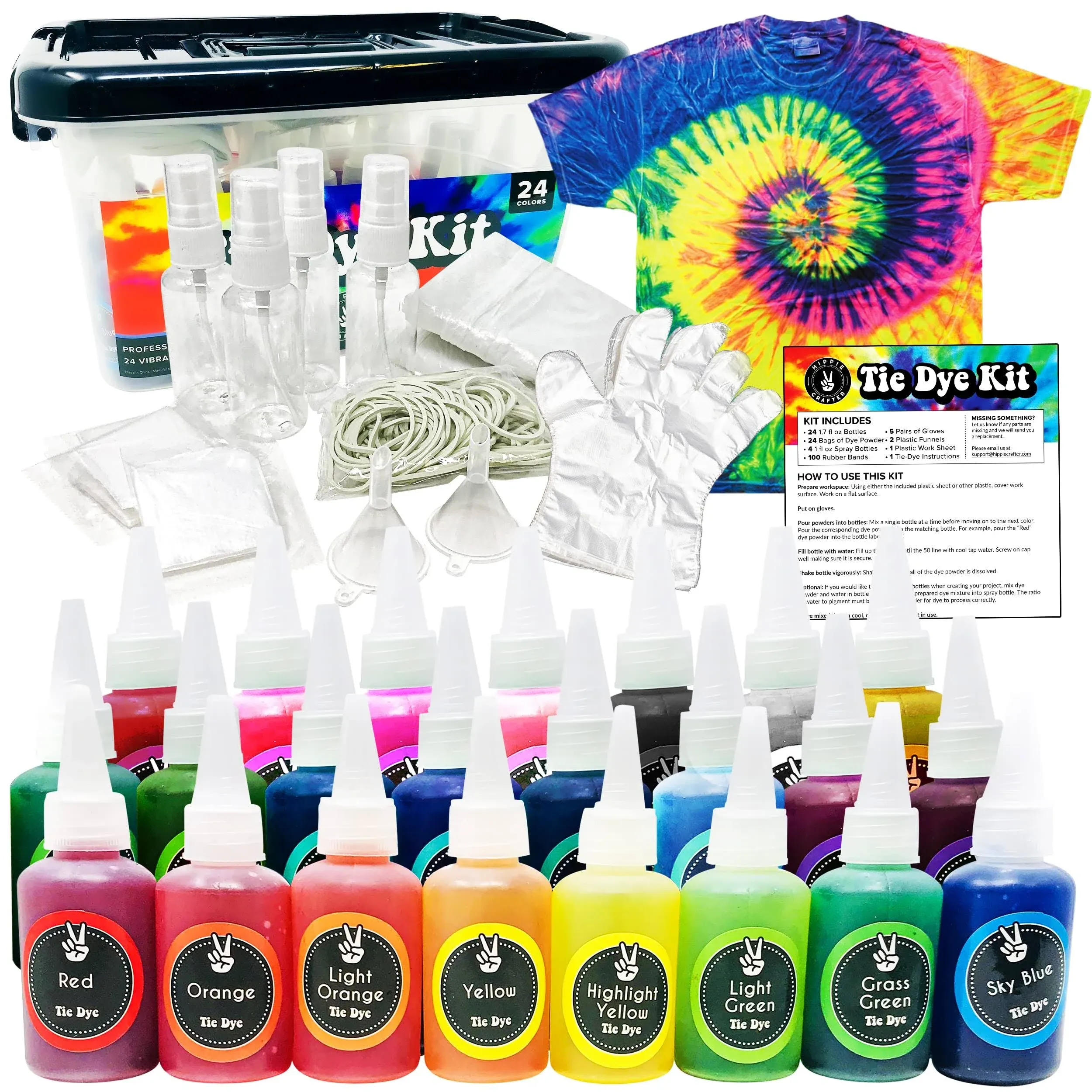 Premium Tie Dye Kit DIY Tie Dye Kits for Adults Fabric Shirt Clothes Decorati...