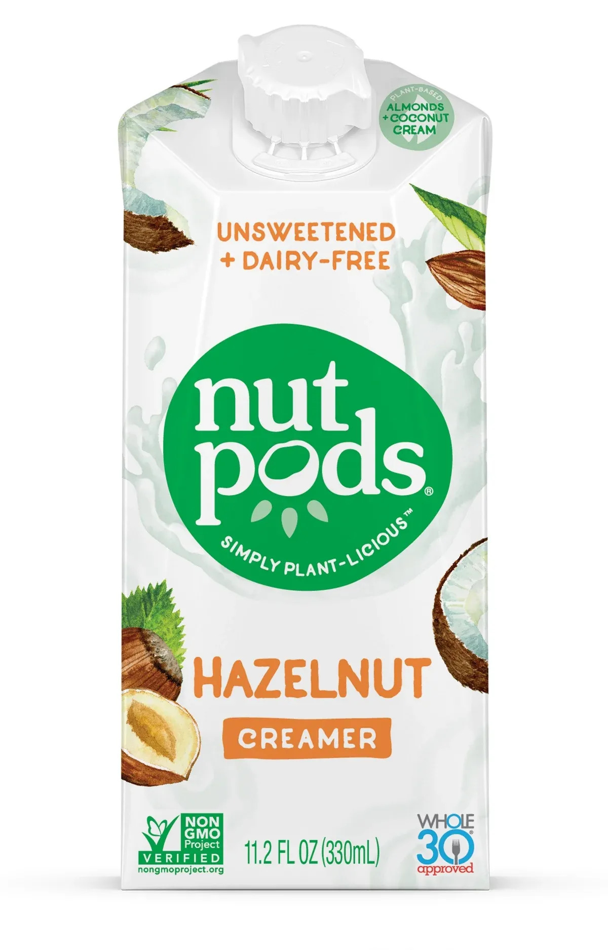 Nutpods Creamer, Hazelnut, Almond + Coconut - 11.2 fl oz