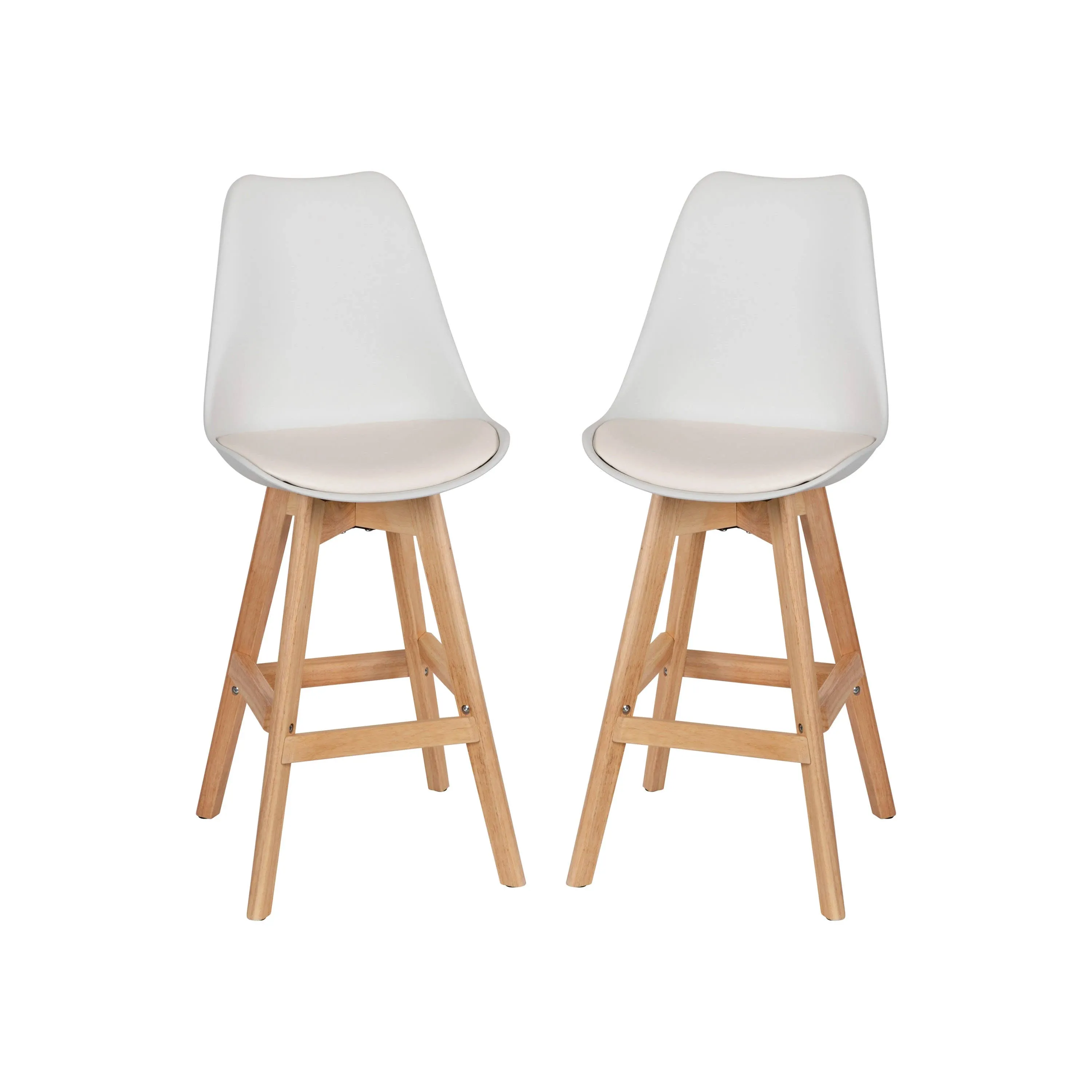 2 Pack Commercial Wood Frame Barstools