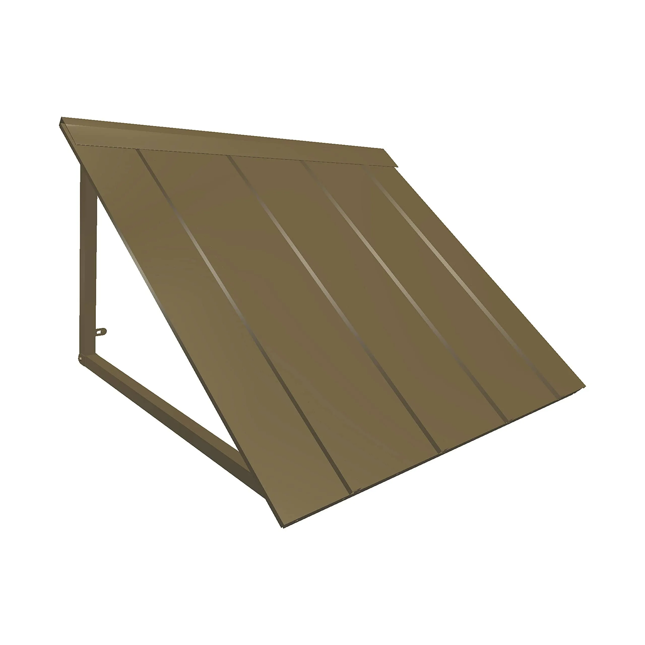 Awntech 8 ft. Houstonian Standing Seam Metal Door/Window Awning Fixed Outdoor Canopy 104 Inch W x 36 Inch Proj, Bronze