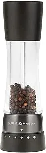 Cole & Mason Derwent Pepper Mill - Refillable Pepper Grinder with Gourmet Precision Mechanisms - Kitchen Accessories for Cooking - Black Peppercorn Grinder for Seasoning - Pepper Mill, Black Wood