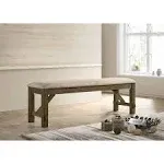 ZUN Raven Wood Fabric Upholstered Dining Bench T2574P164515