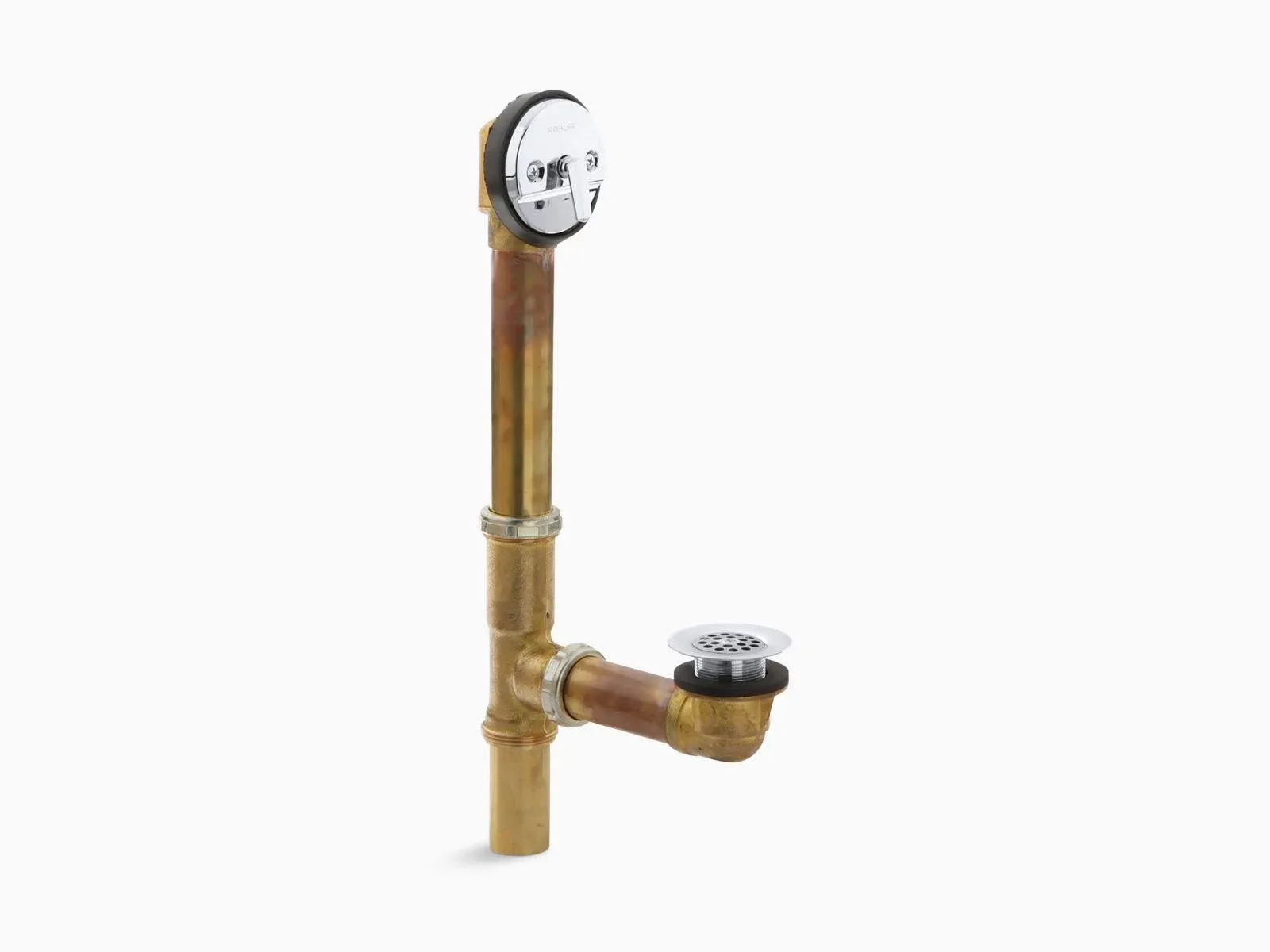 Swiftflo 1-1/2" adjustable drain, 17-gauge brass, for 14" to 16" baths