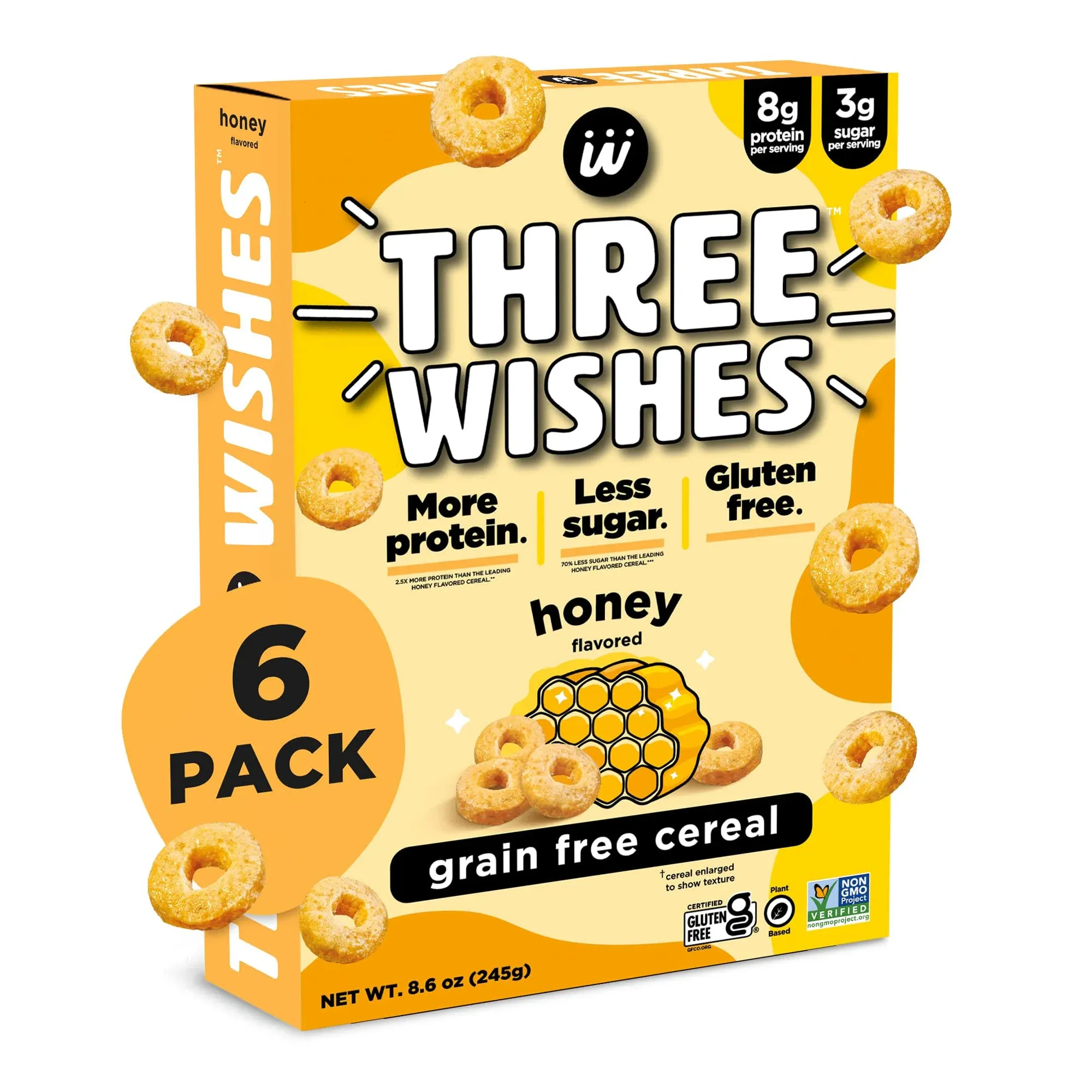 Three Wishes Cereal, Grain Free, Honey Flavored