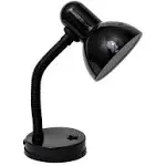 Simple Designs Basic Metal Desk Lamp with Flexible Hose Neck - Black