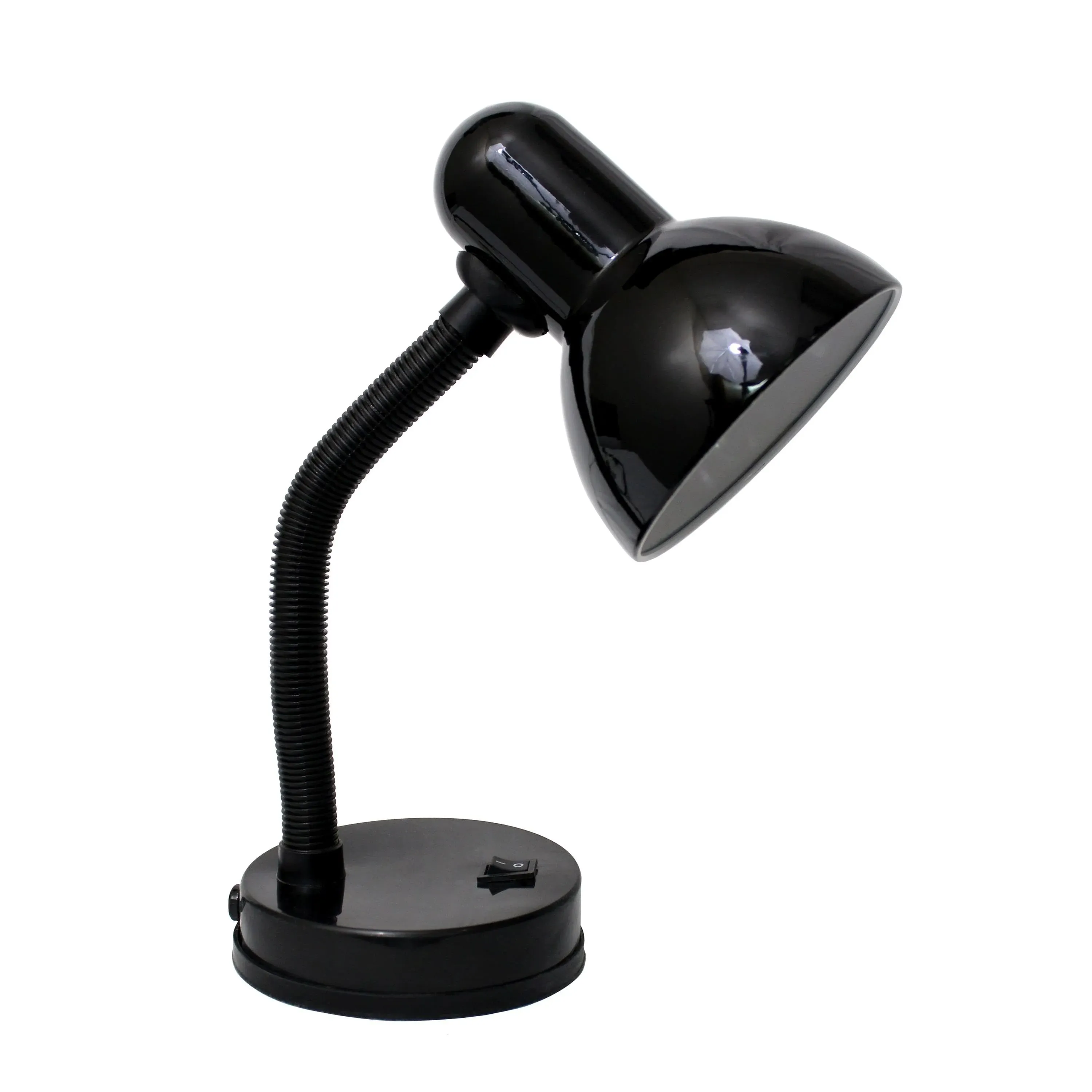 Simple Designs Basic Metal Desk Lamp with Flexible Hose Neck - Black