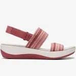 Clarks Women's Arla Stroll Flat Sandal, Dusty Rose COMBI, 7