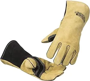 Lincoln Electric Heavy Duty MIG/Stick Welding Gloves | Heat Resistant & Durabilty | Large | K4082-L