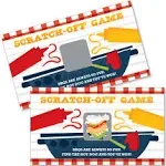 Fire Up the Grill - Summer BBQ Picnic Party Game Scratch Off Cards - 22 Count