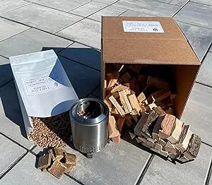 Mini Firewood, Wood-Fuel pellets, and fire Starters - Compatible with Solo Stove Mesa and Mesa XL - Size Options Available (3.5" Length Logs)