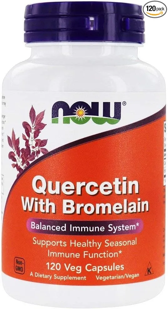 NOW Foods - Quercetin with Bromelain - 120 Vegetable Capsule(s)