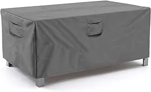 Vailge Veranda Rectangular/Oval Patio Table Cover, Heavy Duty and Waterproof Outdoor Lawn Patio Furniture Covers, X-Large Grey