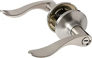 Edge YE Series Privacy Turn Button Lock with Keowee Lever US15 (619) Satin Nickel Finish