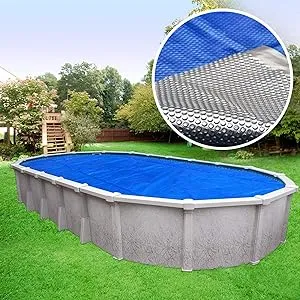 Crystal Blue Heavy-Duty Space Age Solar Cover for Round Above Ground Swimming Pools