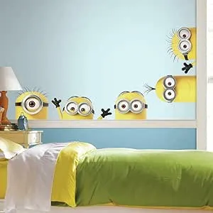 RoomMates Minions Despicable Me 3 Peeking Minions Giant Peel and Stick Wall Decals, RMK3567GM