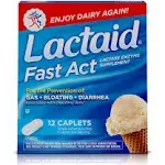 Lactaid Fast Act Caplets, 12 Count