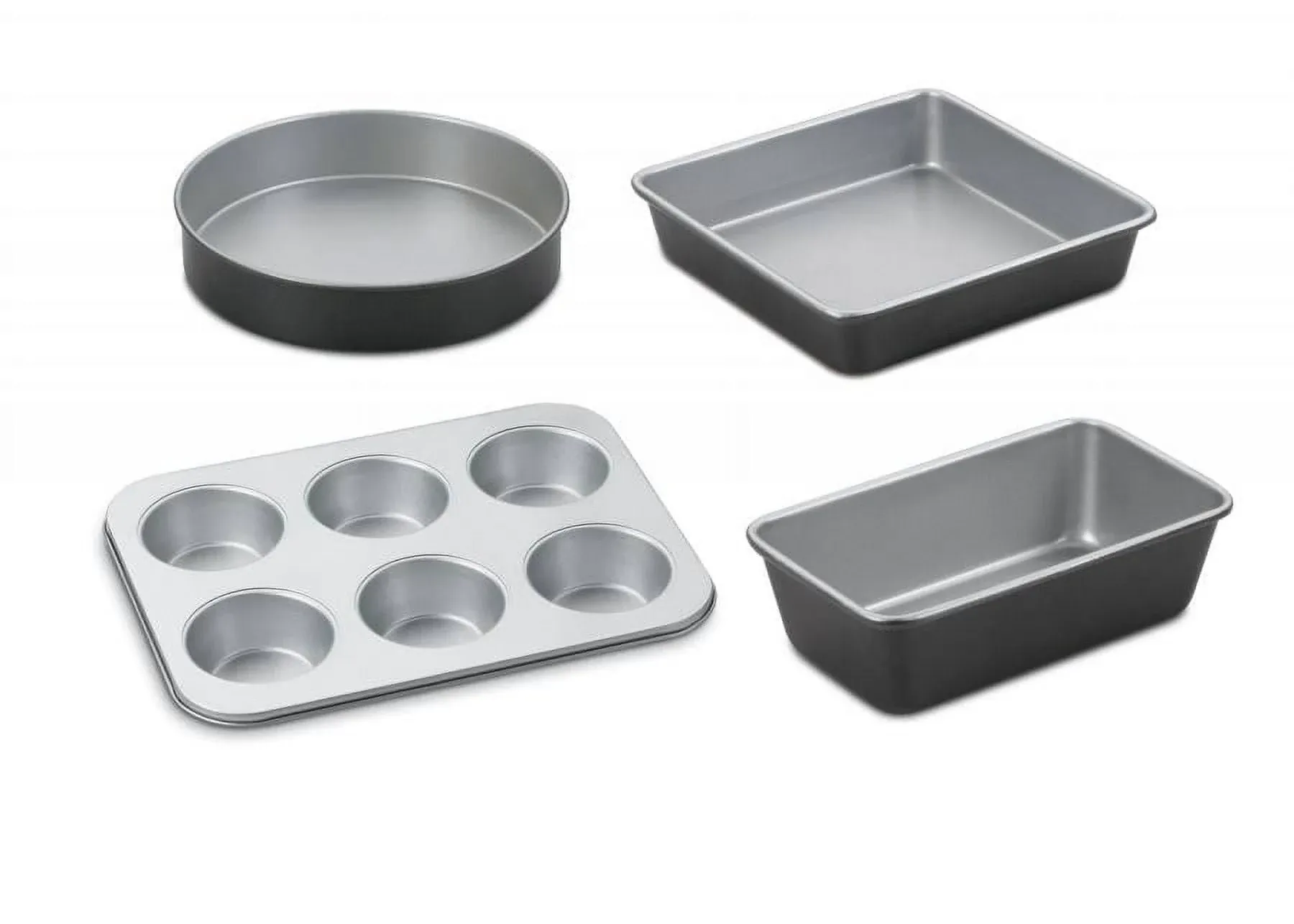 Cuisinart Chef's Classic Nonstick Bakeware 4-Piece Starter Set,Silver/Black