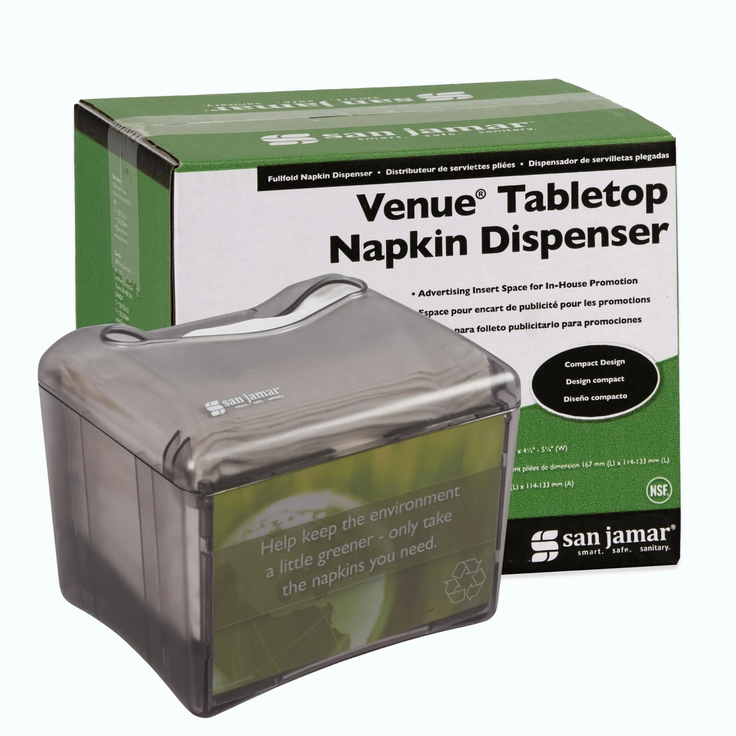 San Jamar Venue Napkin Dispenser H4005TBK