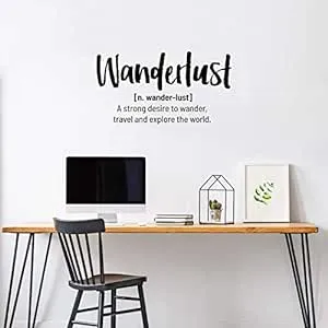 Vinyl Wall Art Decal - Wanderlust Definition - 21&#034; x 39&#034; - Trendy Decor