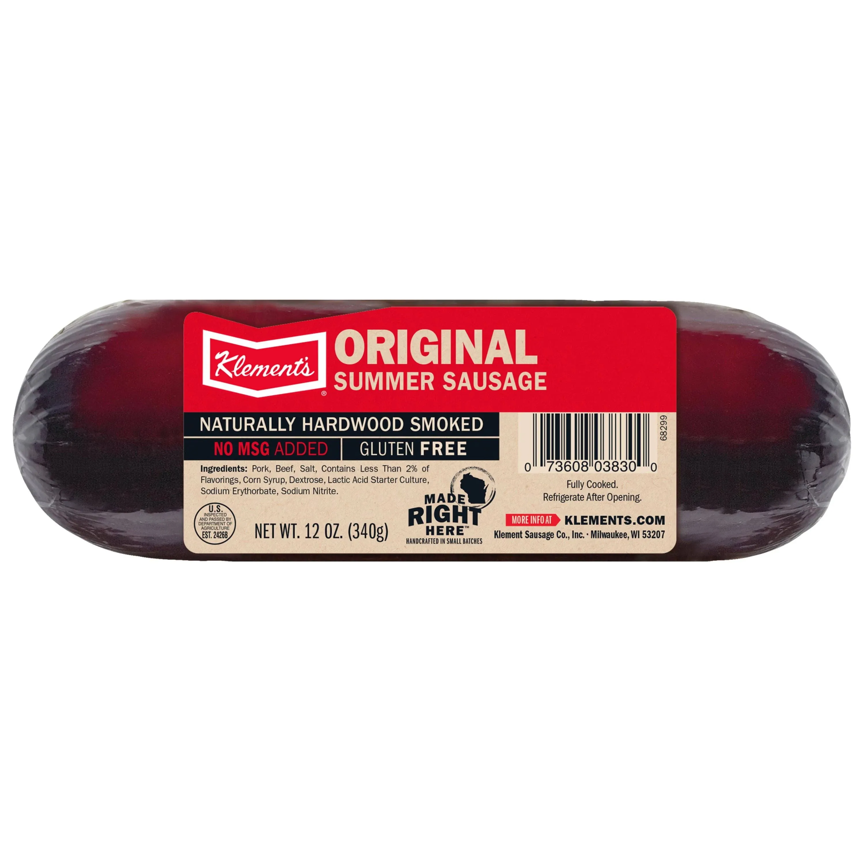 Klement's 12 oz Original Summer Sausage