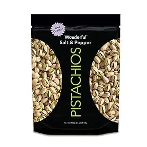 Wonderful Salt and Pepper Pistachios, 40 Ounce, 2.5 Pounds