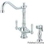 Americana Two Handle Kitchen Faucet, Polished Chrome